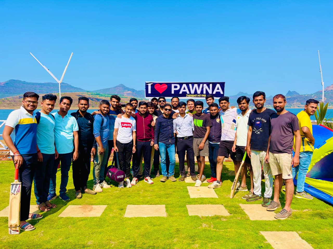 Group of campers at Pawna Machi tent camping